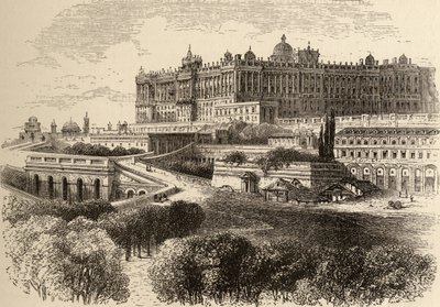 Il Palazzo Reale, Madrid, illustrazione da 